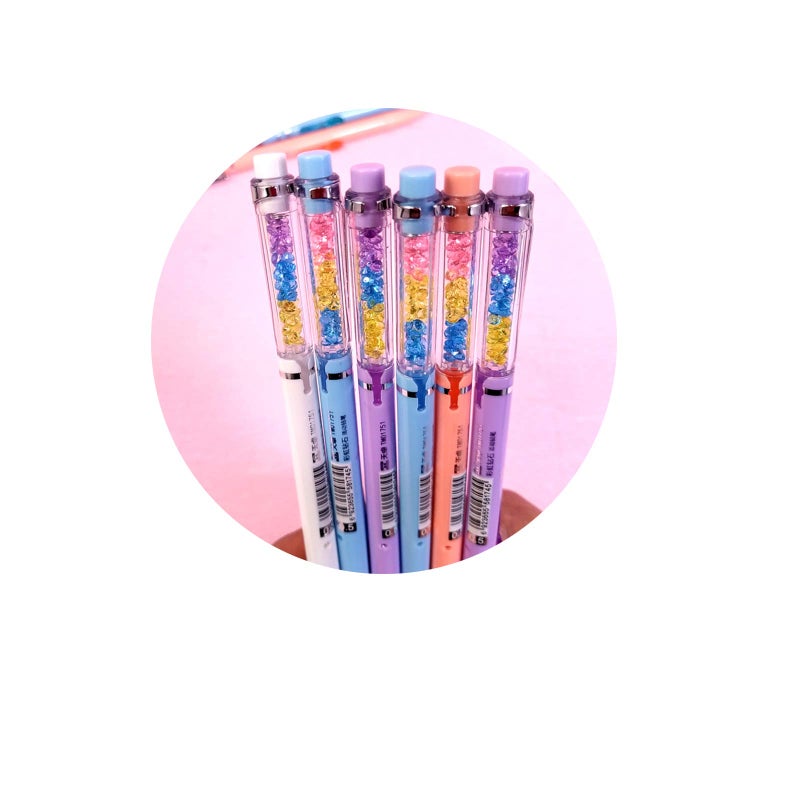 ZIJING 15pcs Cartoon School Kids Kawaii Korean Mechanical Pencil with Lead Refill Jelly Eraser set - Image 2